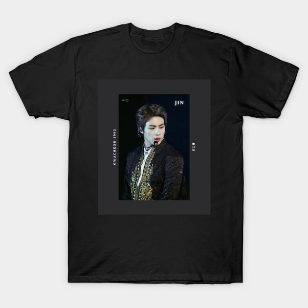 BTS Jin: Dark Theme #1 T-Shirt by TheMochiLife